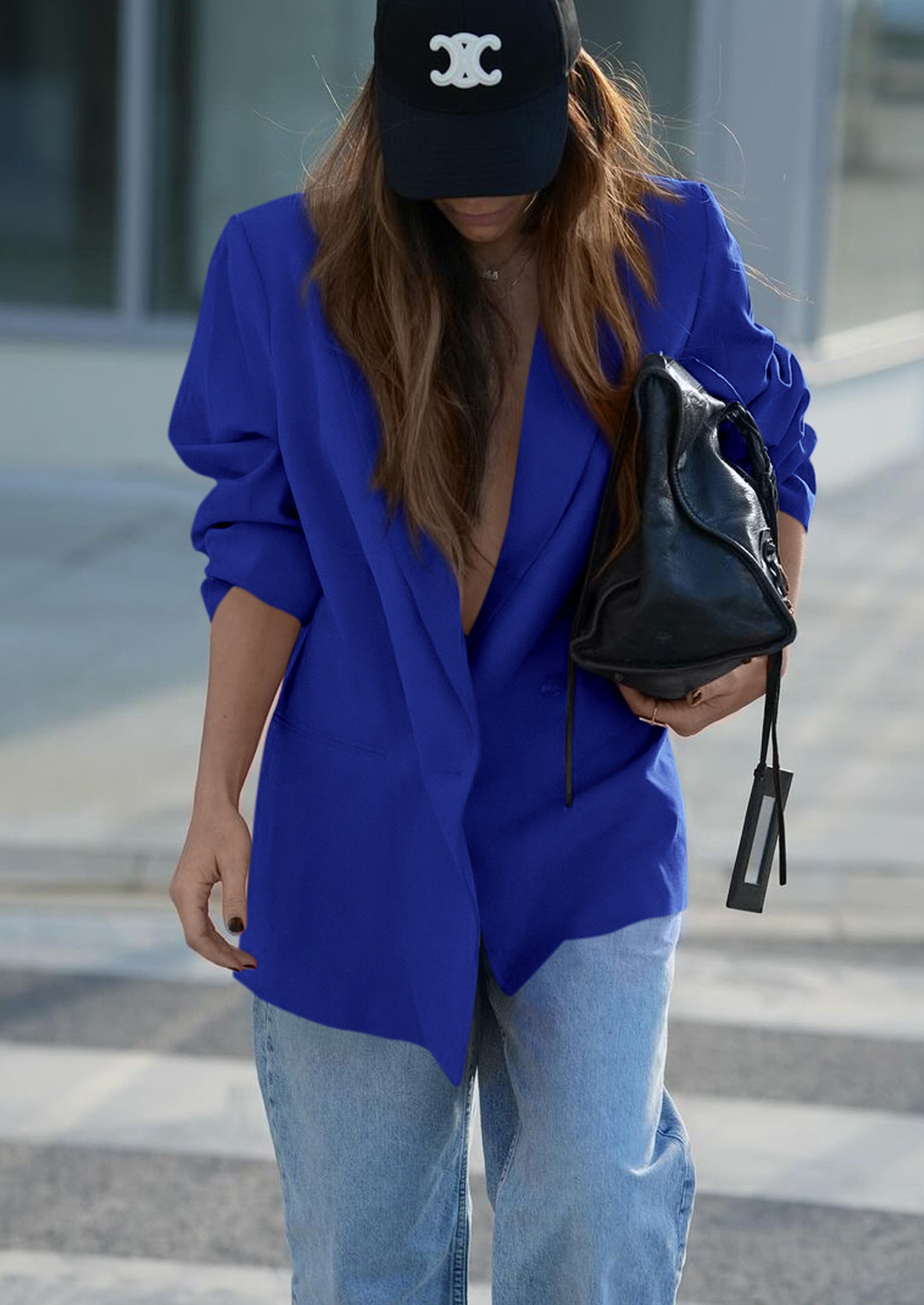 PRETTYGARDEN Fall Blazers for Women Business Casual Long Sleeve Lapel Pockets Dressy Suit Jackets Work Office Clothes