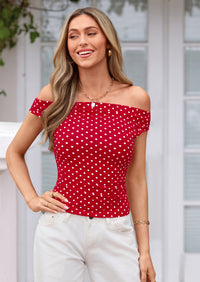 PRETTYGARDEN Womens Off The Shoulder Tops Summer Y2K Clothes Going Out Shirts Ruched Tank Top Date Night Outfits