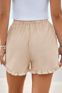 PRETTYGARDEN Womens Boxer Shorts Y2K Ruffle Pajama Summer Spring Lounge Sleep Striped Casual Beach Pj Bottoms Pockets PRETTYGARDEN