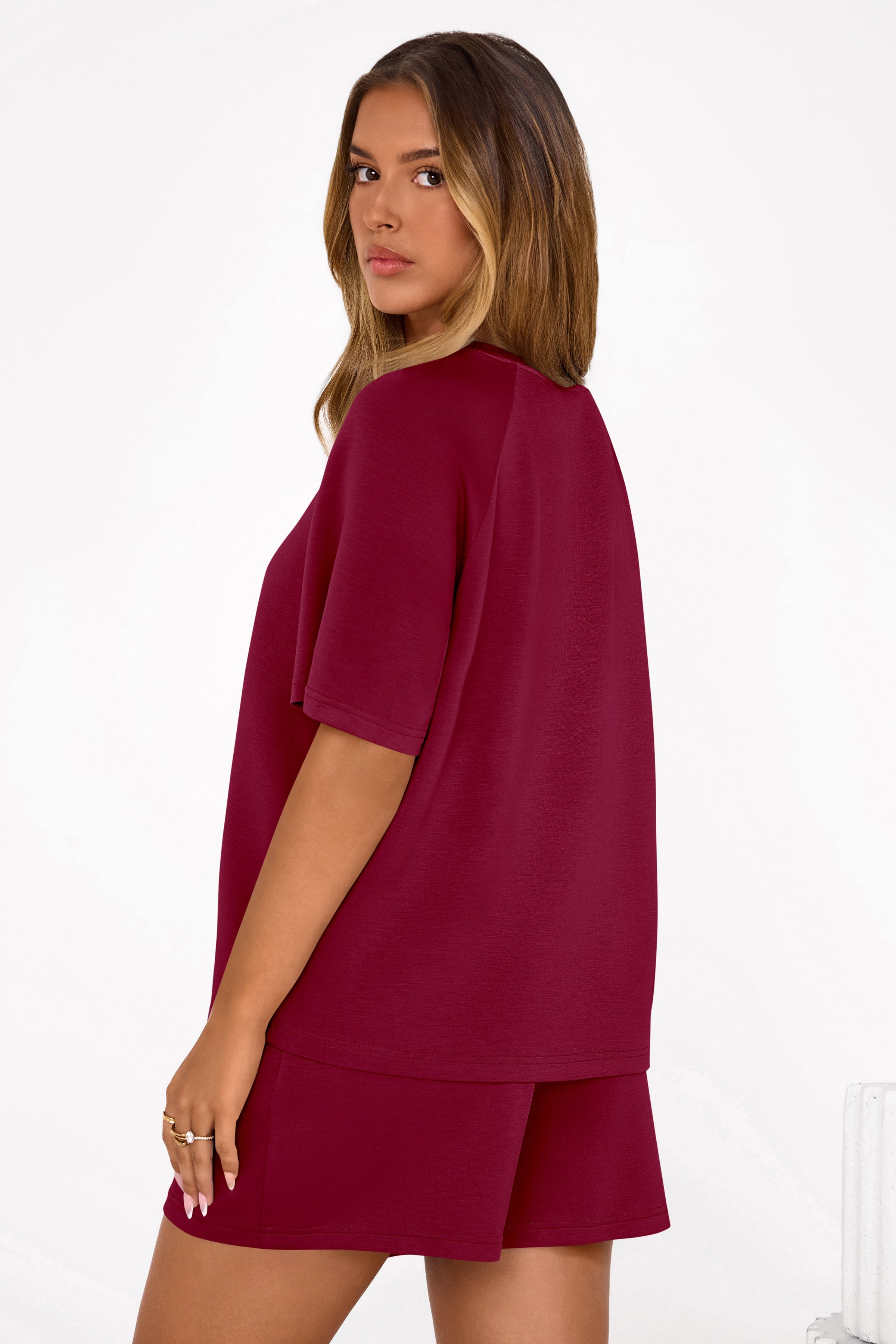 PRETTYGARDEN Women's 2 Piece Lounge Sets Short Sleeve Shirts Casual Tops Shorts Matching Clothing Summer Airport Outfits PRETTYGARDEN