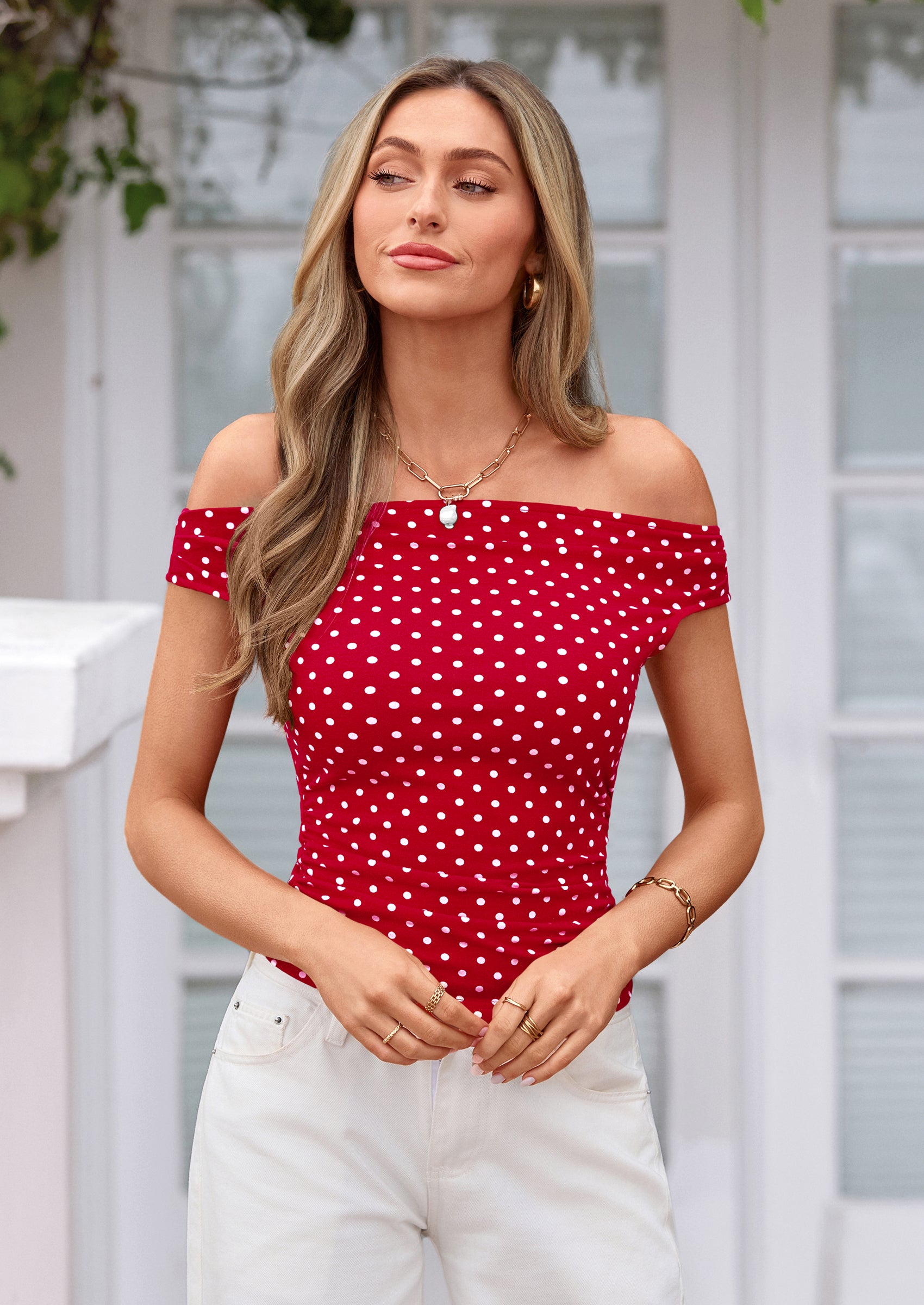 PRETTYGARDEN Womens Off The Shoulder Tops Summer Y2K Clothes Going Out Shirts Ruched Tank Top Date Night Outfits