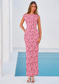 PRETTYGARDEN Womens Floral One Shoulder Maxi Dress Summer Spring Bodycon Ruched Side Slit Elegant Cocktail Party Dresses PRETTYGARDEN