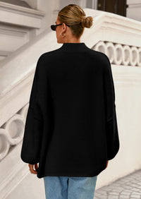 PRETTYGARDEN Women's Fall Oversized Sweaters Chunky Knit Mock Neck Long Sleeve Casual Trendy Pullover Winter Clothes PRETTYGARDEN