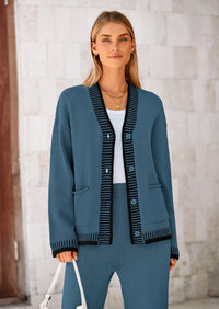 PRETTYGARDEN Lounge Sets for Women Fall Loungewear 2 Piece Outfits Cardigan Sweaters Track Suit Matching Winter Clothing