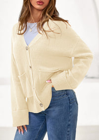 PRETTYGARDEN Women's Oversized Cardigan Sweaters Trendy Chunky Knit Long Sleeve V Neck Button Down Fall Winter Outfits