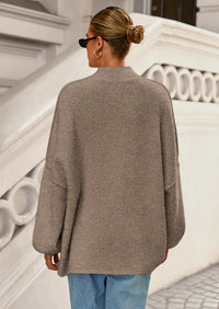 PRETTYGARDEN Women's Fall Oversized Sweaters Chunky Knit Mock Neck Long Sleeve Casual Trendy Pullover Winter Clothes PRETTYGARDEN