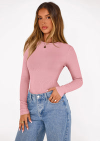 PRETTYGARDEN Bodysuits for Women 2025 Fall Long Sleeve Shirts Slim Fitted Basic Ribbed Layering Tops Fashion Winter Clothing PRETTYGARDEN