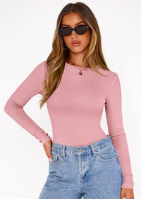 PRETTYGARDEN Bodysuits for Women 2025 Fall Long Sleeve Shirts Slim Fitted Basic Ribbed Layering Tops Fashion Winter Clothing PRETTYGARDEN