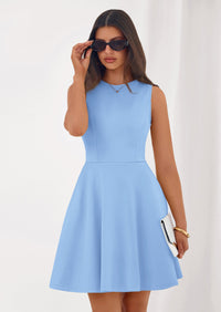 PRETTYGARDEN A Line Dresses for Women Elegant Classy Sleeveless Summer Short Tank Cocktail Party Spring Mini Dress PRETTYGARDEN