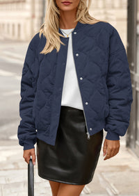 PRETTYGARDEN Women's Quilted Bomber Jacket Fall Fashion Lightweight Cropped Zip up Outerwear Winter Puffer Coats Pockets