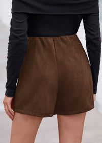PRETTYGARDEN Fall Mini Skirts for Women Trendy High Waisted Asymmetrical Knit Suede Skirt Shorts Cute Y2k Outfits