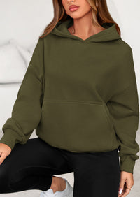 PRETTYGARDEN Women's Fall Hooded Sweatshirts Long Sleeve Half Zip Cropped Hoodies Pullover Winter Fashion Clothes