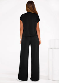 PRETTYGARDEN Womens 2 Piece Outfits Casual Cap Sleeve Lounge Set Summer Tracksuits Matching Sets Beach Fashion Travel Clothes PRETTYGARDEN