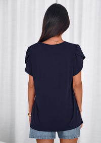 PRETTYGARDEN Summer Tops for Women Short Sleeve Crew Neck Pleated T Shirts Dressy Casual Blouses Spring Fashion Clothes PRETTYGARDEN