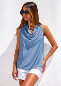 PRETTYGARDEN Women's Tie Halter Going Out Tops Summer Cowl Neck Vest Backless Sleeveless Tank Top Party Date Outfits PRETTYGARDEN