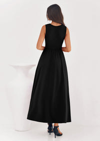 PRETTYGARDEN Summer Maxi Dresses for Women Sleeveless A Line Flowy Long Casual Sundress Wedding Guest Fashion Clothing PRETTYGARDEN