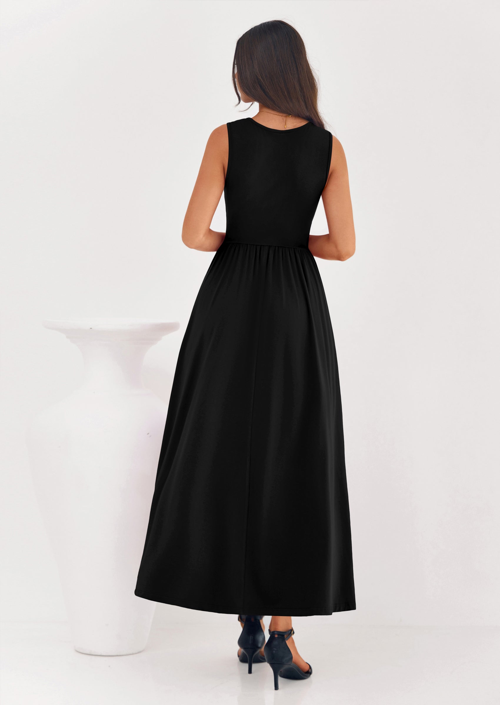 PRETTYGARDEN Summer Maxi Dresses for Women Sleeveless A Line Flowy Long Casual Sundress Wedding Guest Fashion Clothing PRETTYGARDEN