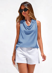 PRETTYGARDEN Women's Tie Halter Going Out Tops Summer Cowl Neck Vest Backless Sleeveless Tank Top Party Date Outfits PRETTYGARDEN