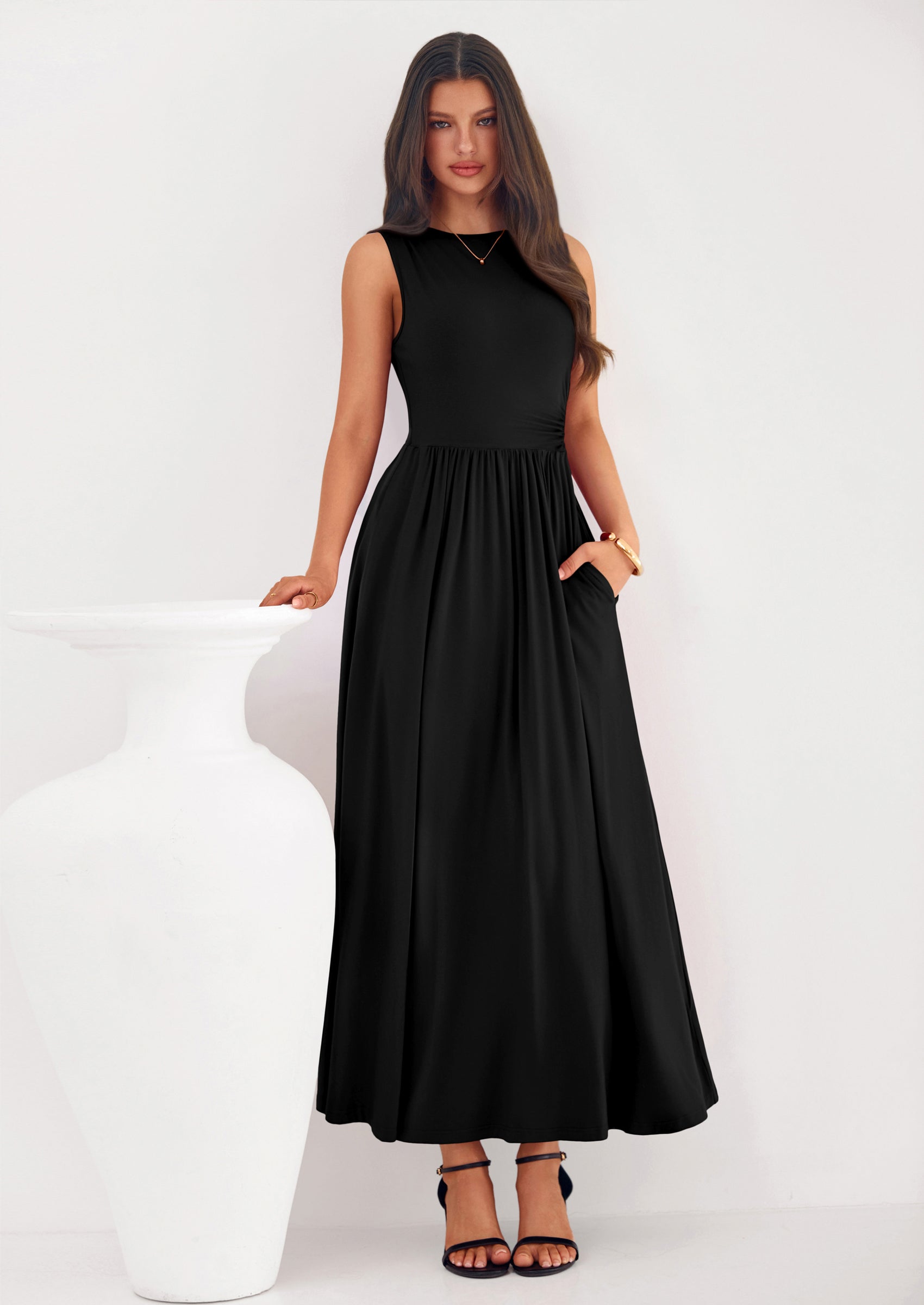 PRETTYGARDEN Summer Maxi Dresses for Women Sleeveless A Line Flowy Lon PRETTYGARDEN Summer Maxi Dresses for Women Sleeveless A Line Flowy Lon