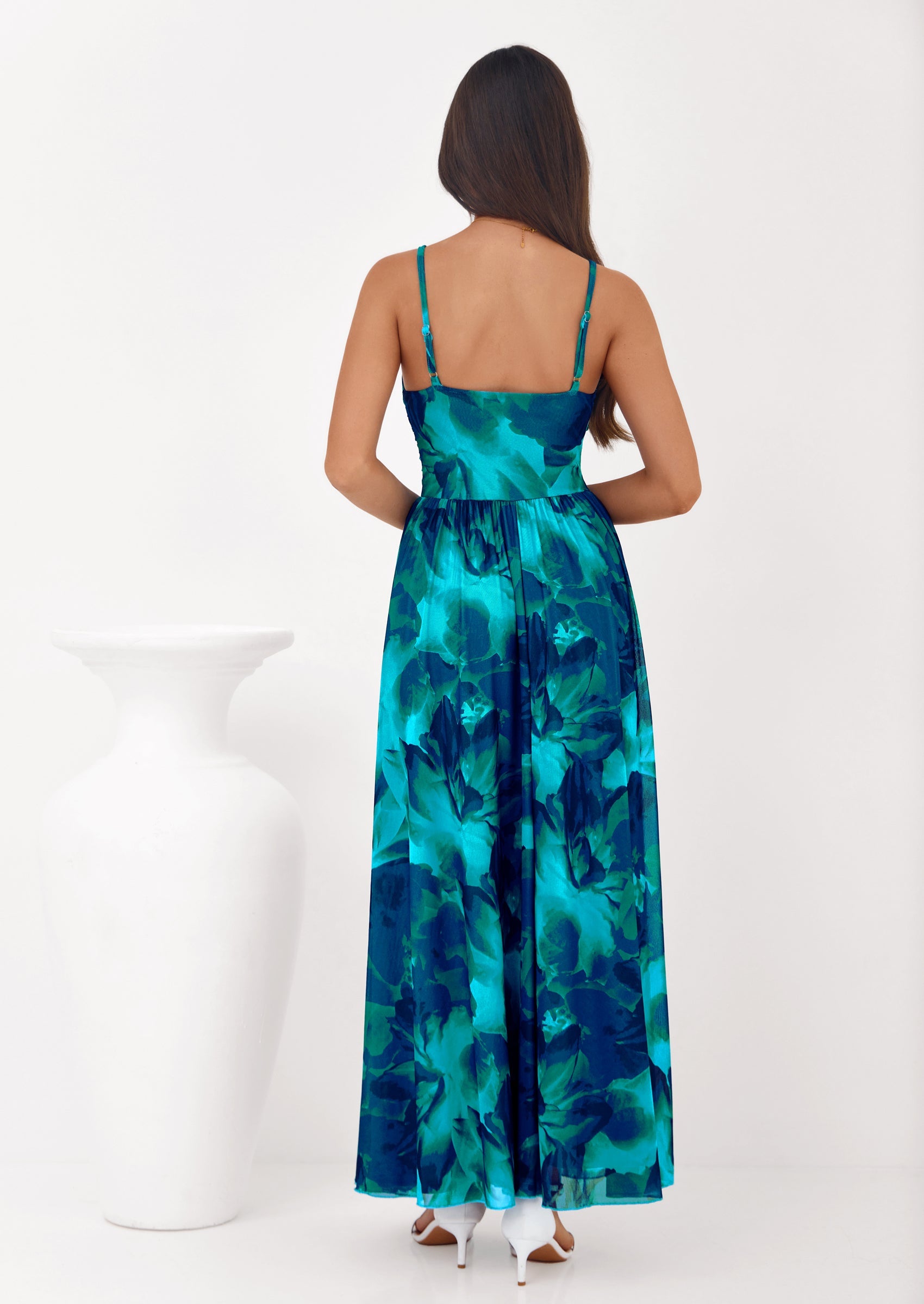 PRETTYGARDEN Women's Floral Maxi Dress Summer Outfits Spaghetti Strap Flowy Long Sundress Beach Vacation Boho Dresses PRETTYGARDEN