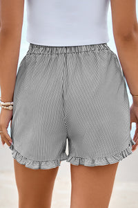 PRETTYGARDEN Womens Boxer Shorts Y2K Ruffle Pajama Summer Spring Lounge Sleep Striped Casual Beach Pj Bottoms Pockets PRETTYGARDEN