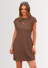 PRETTYGARDEN Women's Summer Short T Shirt Dress Cap Sleeve Crew Neck Casual Loose Basic Mini Dresses