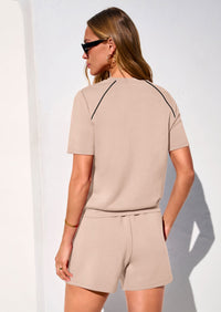 PRETTYGARDEN Sweatsuits Women 2 Piece Outfit Summer Lounge Shorts Sets Matching Spring Travel Beach Vacation Clothes PRETTYGARDEN