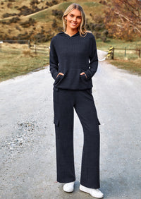 PRETTYGARDEN 2 Piece Sets For Women Fall Sweatsuits Outfits Lounge Matching Hoodie Set Travel Track Suits Winter Clothes