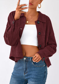 PRETTYGARDEN Women's Faux Suede Cropped Jacket Casual Lightweight Fall Fashion Winter Coats Outerwear Trendy Clothes