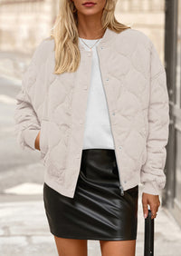 PRETTYGARDEN Women's Quilted Bomber Jacket Fall Fashion Lightweight Cropped Zip up Outerwear Winter Puffer Coats Pockets