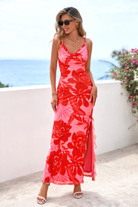 PRETTYGARDEN Women's Summer Floral Maxi Dress Spaghetti Strap Mesh Spring Wedding Guest Dresses Beach Vacation Sundress PRETTYGARDEN