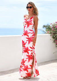 PRETTYGARDEN Women's Summer Floral Maxi Dress Spaghetti Strap Mesh Spring Wedding Guest Dresses Beach Vacation Sundress PRETTYGARDEN