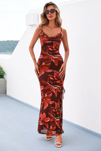 PRETTYGARDEN Women's Summer Floral Maxi Dress Spaghetti Strap Mesh Spring Wedding Guest Dresses Beach Vacation Sundress PRETTYGARDEN