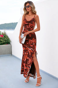 PRETTYGARDEN Women's Summer Floral Maxi Dress Spaghetti Strap Mesh Spring Wedding Guest Dresses Beach Vacation Sundress PRETTYGARDEN