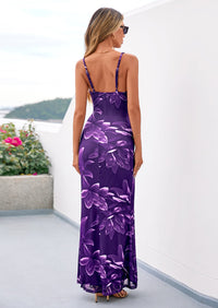 PRETTYGARDEN Women's Summer Floral Maxi Dress Spaghetti Strap Mesh Spring Wedding Guest Dresses Beach Vacation Sundress PRETTYGARDEN