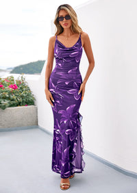 PRETTYGARDEN Women's Summer Floral Maxi Dress Spaghetti Strap Mesh Spring Wedding Guest Dresses Beach Vacation Sundress PRETTYGARDEN