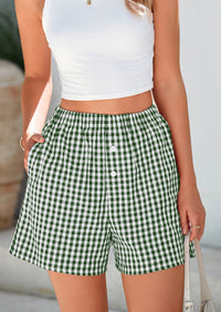 PRETTYGARDEN Womens Shorts Boxers Summer Gingham Pajama Lounge Sleep Y2K Plaid Pj Shorts Beach Bottoms