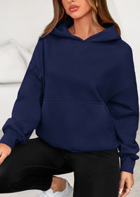 PRETTYGARDEN Women's Fall Hooded Sweatshirts Long Sleeve Half Zip Cropped Hoodies Pullover Winter Fashion Clothes