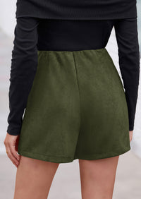 PRETTYGARDEN Fall Mini Skirts for Women Trendy High Waisted Asymmetrical Knit Suede Skirt Shorts Cute Y2k Outfits