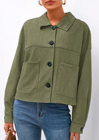 PRETTYGARDEN Women's Faux Suede Cropped Jacket Casual Lightweight Fall Fashion Winter Coats Outerwear Trendy Clothes