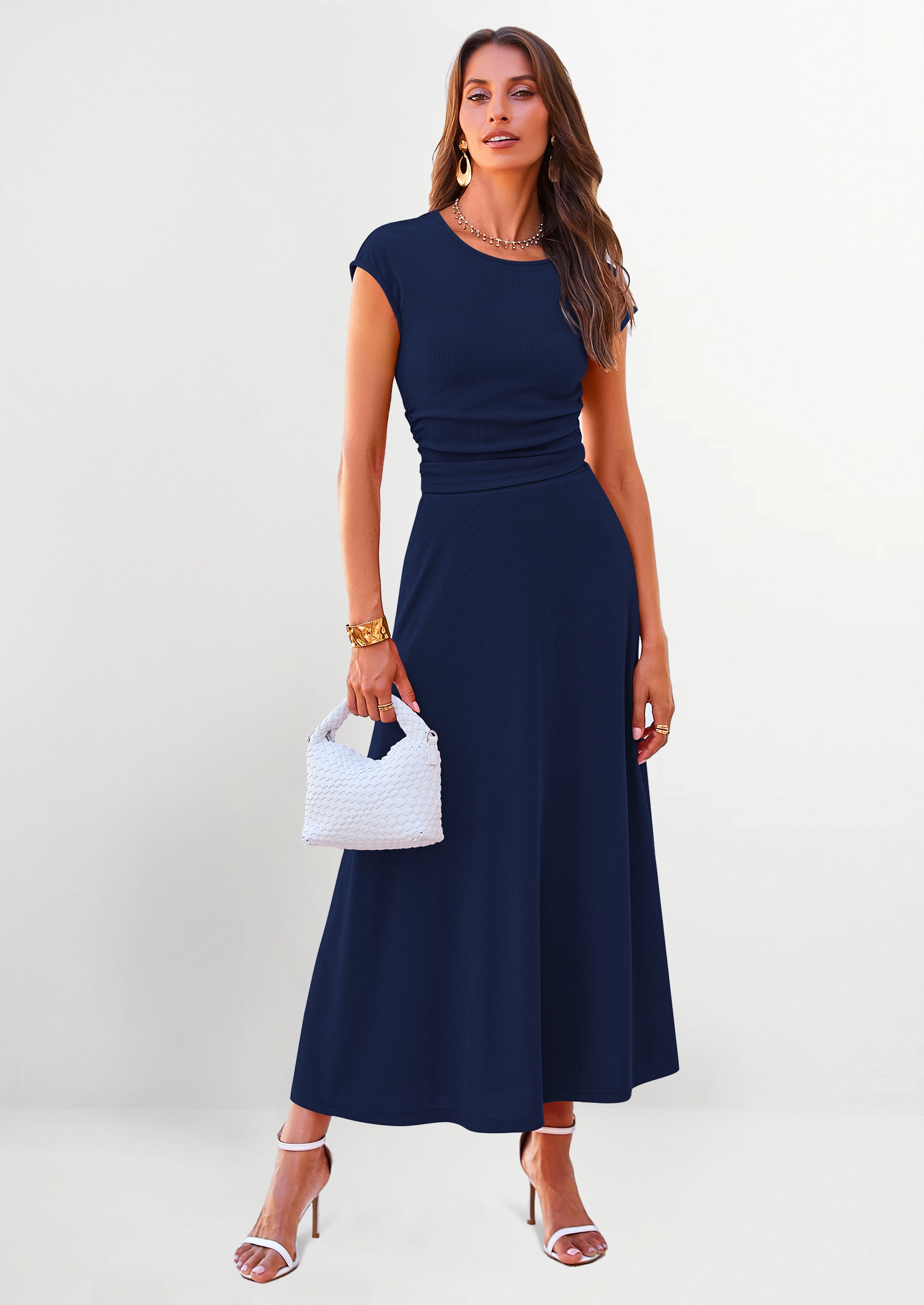 PRETTYGARDEN Summer Two Piece Skirt Set for Women Dressy Casual Knit Matching Travel Spring Vacation Lounge Outfits