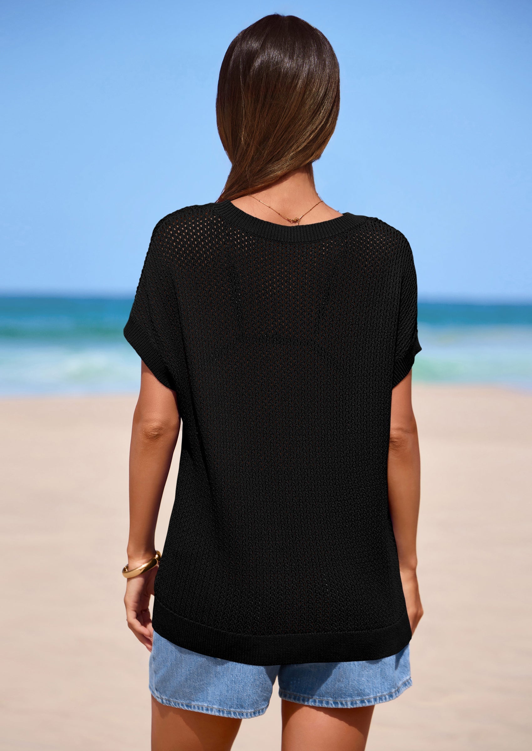 PRETTYGARDEN Women Spring Sweater Vest Business Casual Tank Top Lightweight Cap Sleeve Knit Shirts Trendy Summer Outfits PRETTYGARDEN