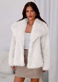 PRETTYGARDEN Womens Winter Coats Trendy Long Sleeve Furry Faux Fur Jackets Button Lapel Warm Fall Outwear with Pockets