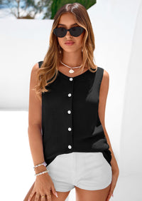 PRETTYGARDEN Womens Sweater Vest Spring Tops Cute Summer Sleeveless Cardigan Casual Knit Button Up Tank Tops PRETTYGARDEN