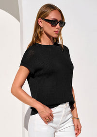 PRETTYGARDEN Women Spring Sweater Vest Business Casual Tank Top Lightweight Cap Sleeve Knit Shirts Trendy Summer Outfits PRETTYGARDEN