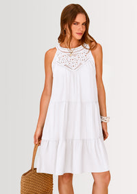 BTFBM Women Summer Halter Dresses Casual Spring 2025 Sleeveless A-Line Tiered Swing Mini Dress Beach Vacation Sundress