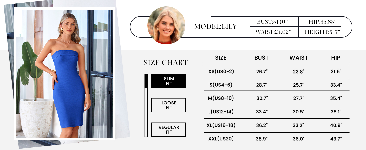 PRETTYGARDEN Tube Spring Dresses for Women Strapless Off Shoulder Ribbed Knit Bodycon Mini Summer Wedding Guest Dress