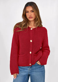 PRETTYGARDEN Cardigan Sweaters for Women Trendy Oversized Knit Chunky Button Cardigans Fall Winter Outfits with Pockets