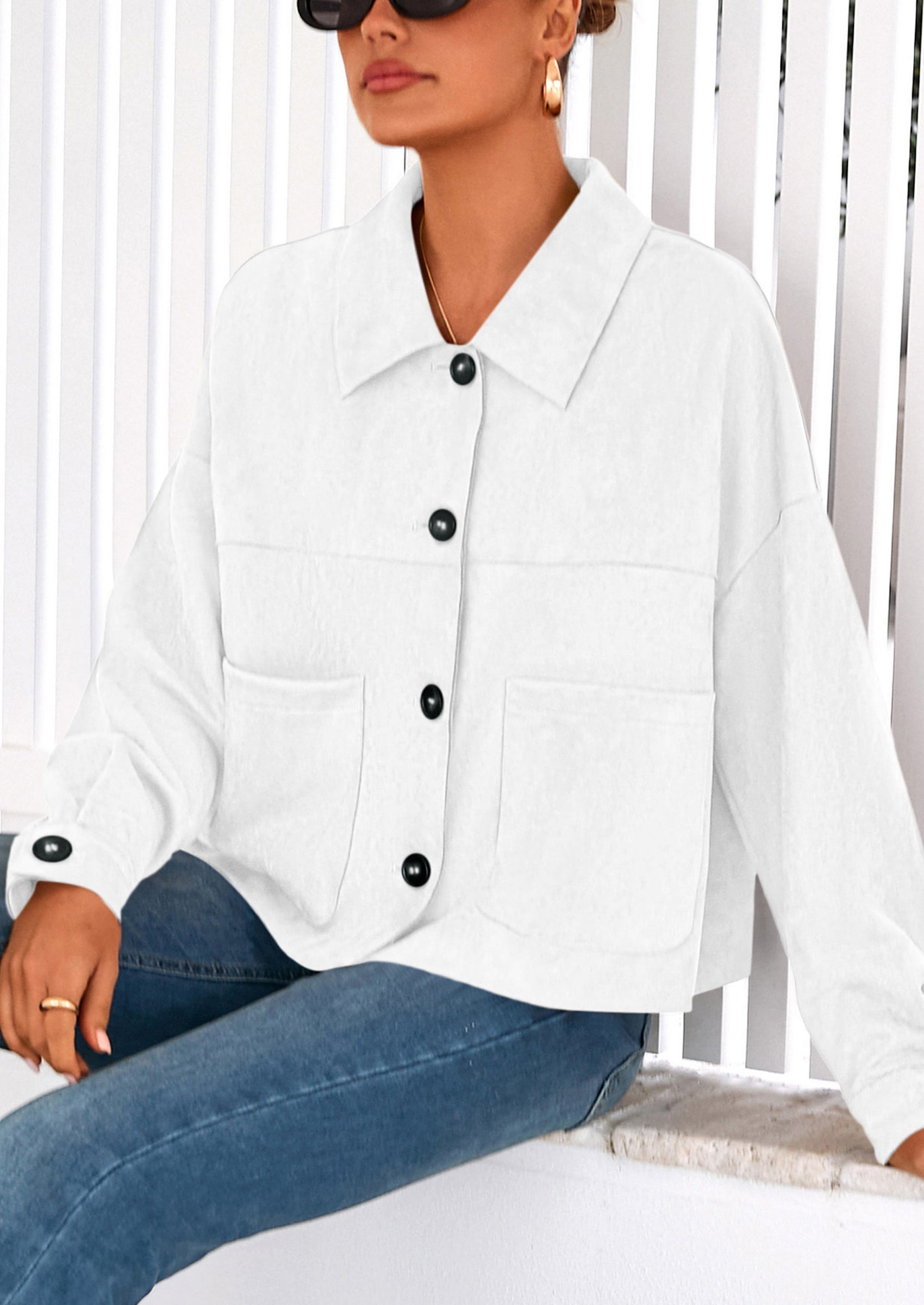 PRETTYGARDEN Women's Faux Suede Cropped Jacket Casual Lightweight Fall Fashion Winter Coats Outerwear Trendy Clothes