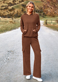 PRETTYGARDEN 2 Piece Sets For Women Fall Sweatsuits Outfits Lounge Matching Hoodie Set Travel Track Suits Winter Clothes